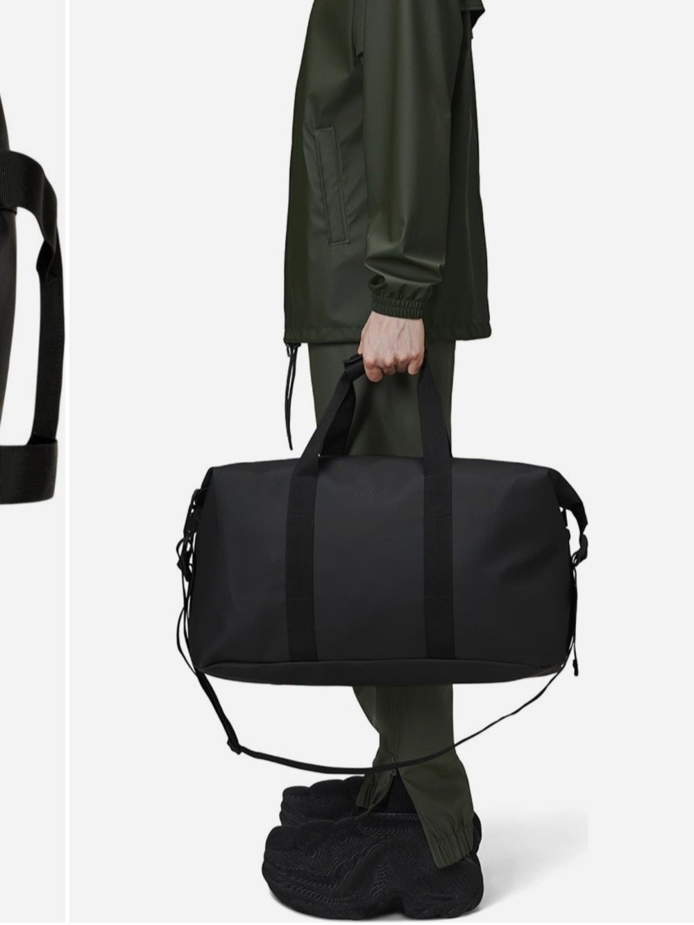 Rains Black Duffel Bag